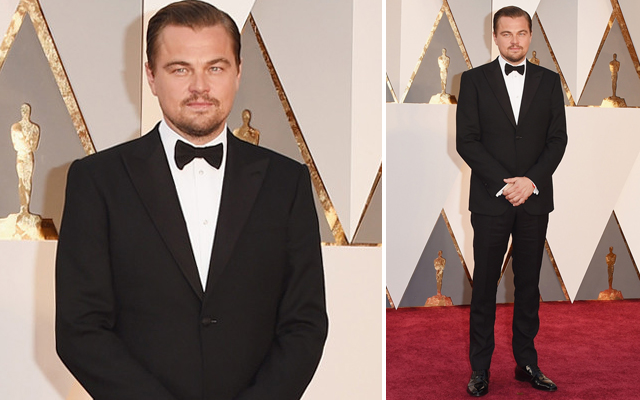 Leonardo DiCaprio on the 2016 Oscar red carpet