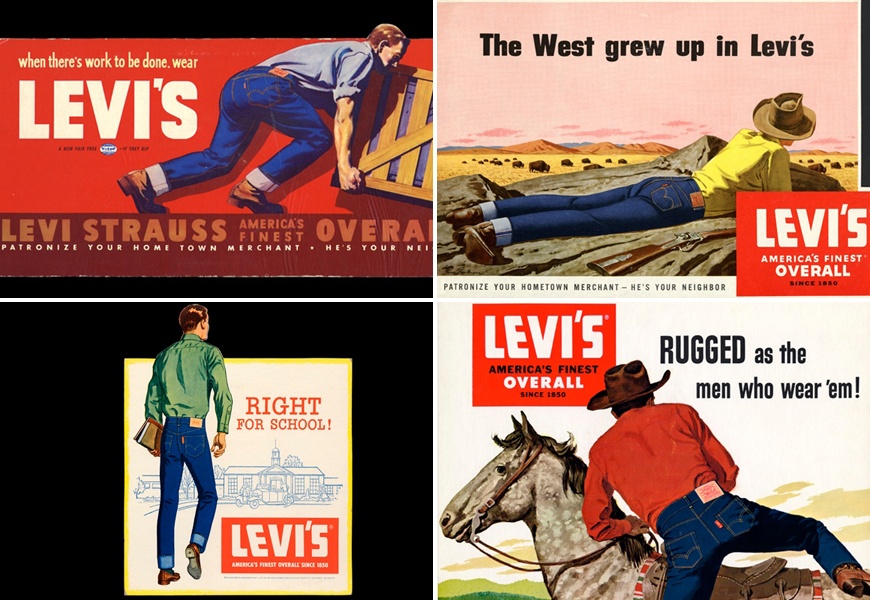 Above: A few of our favourite vintage Levi’s ads
