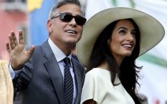 Above: George Clooney and Amal Alamuddin