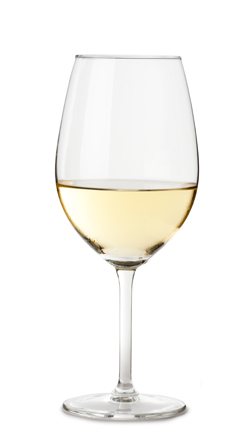Chardonnay Wine Glass Isolated on White Background