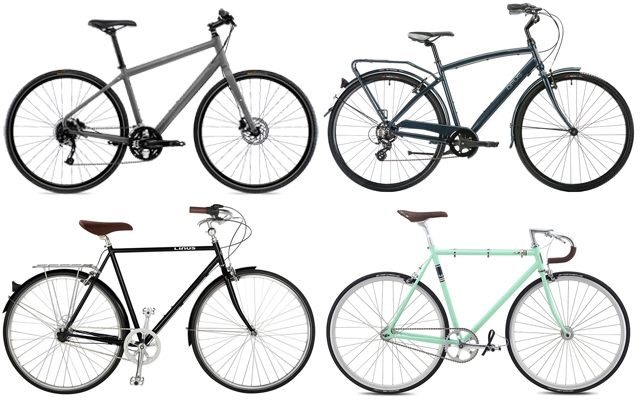 Above (clockwise): Norco Indie 2, Opus Classico 1.0 , Linus Roadster Sport 3, Fuji Bikes Feather