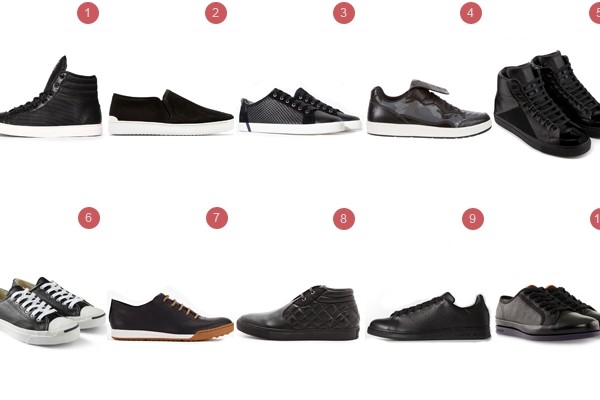 Above: 10 of our favourite black sneakers this season
