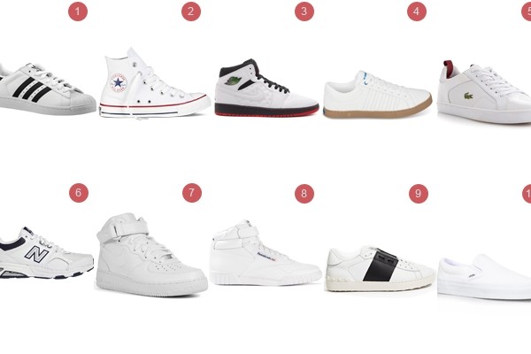Above: 10 classic white sneakers every guy needs in their closet