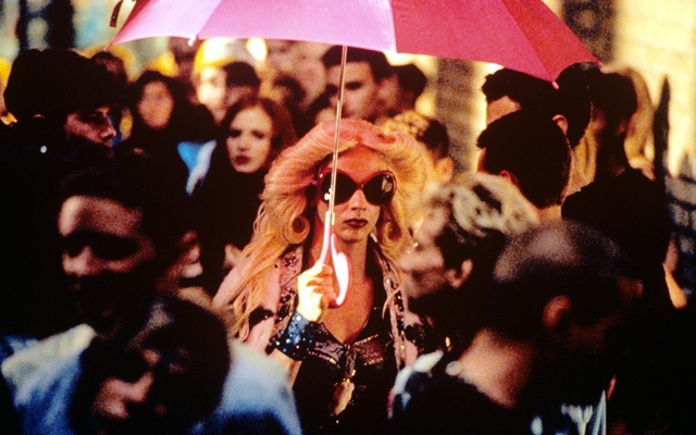 Above: Hewdwig (John Cameron Mitchell) walks the streets in the acclaimed 2001 film, 'Hedwig And The Angry Inch'