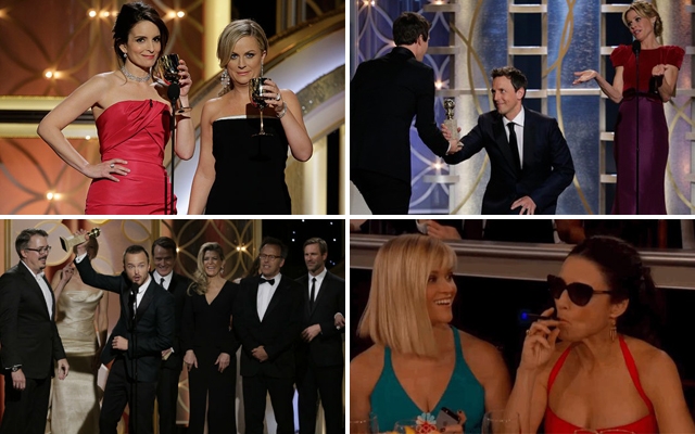 Above: Memorable moments from the 2014 Golden Globe Awards