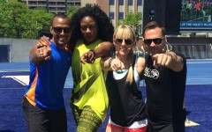 Above: Brent Bishop, Jully Black, Eva Redpath and Michael DeCorte at the 2014 'Kick it Up for Kidney Cancer' event in Toronto