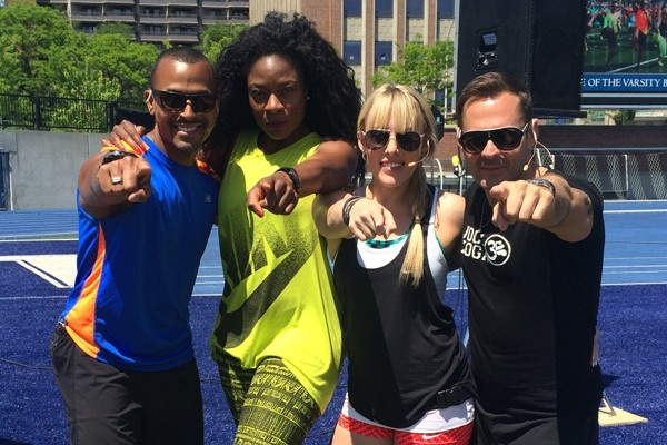 Above: Brent Bishop, Jully Black, Eva Redpath and Michael DeCorte at the 2014 'Kick it Up for Kidney Cancer' event in Toronto