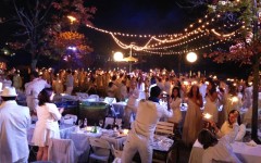 Above: Toronto's 3rd annual Diner en Blanc brought together white-clad Torontonians for a dinner party beneath the stars (Photo: AmongMen)