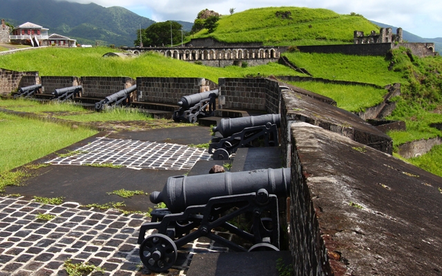 Above: Cannons at Brimstone Hill Fortress in St. Kitts (Photo: Jason Patrick Ross/Shutterstock)