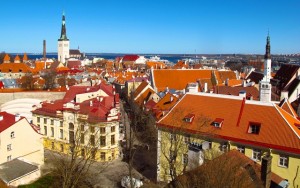 Above: A viewpoint on Toompea looks out across the red-tiled rooftops towards the harbor, which is welcoming more and more cruise ships (Photo: Amy Laughinghouse)