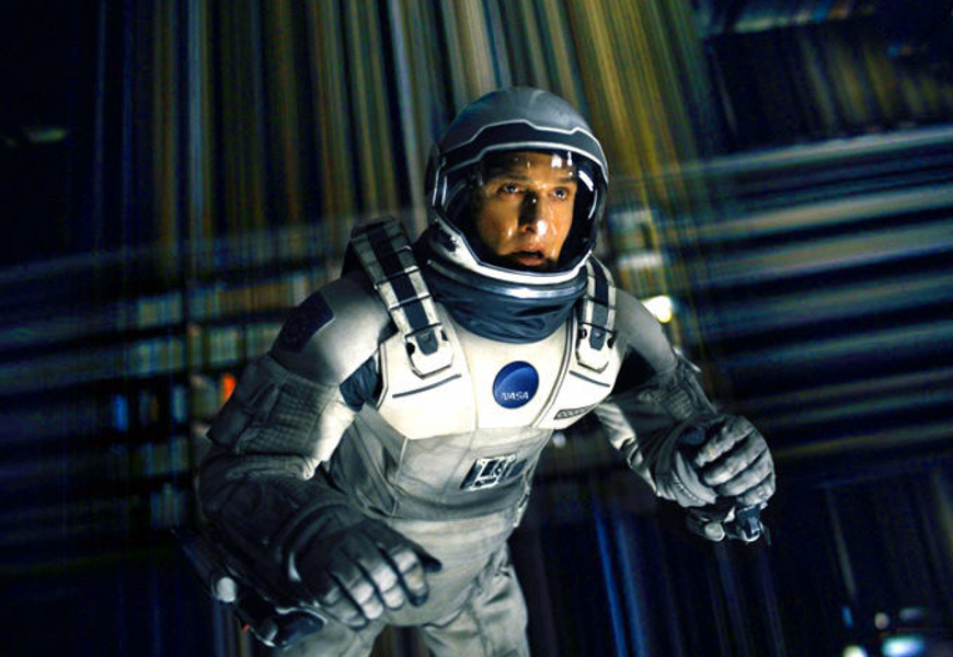 Above: Matthew McConaughey in Christopher Nolan's sci-fi opus 'Interstellar'