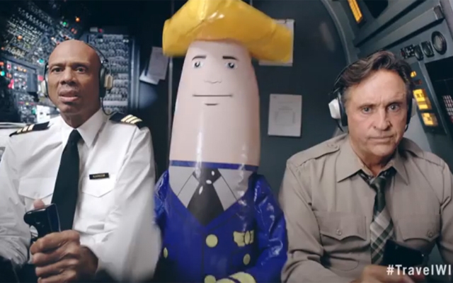 Airplane! stars Kareem Abdul-Jabbar and Robert Hays get back together in a new ad promoting tourism in Wisconsin