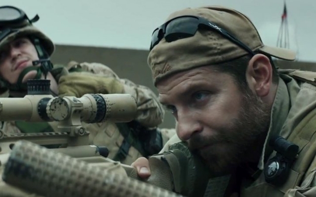 Above: Bradley Cooper plays U.S. Navy SEAL Chris Kyle in Clint Eastwood's biographical war drama, 'American Sniper'