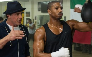 Above: Sylvester Stallone and Michael B. Jordan star in 'Creed'