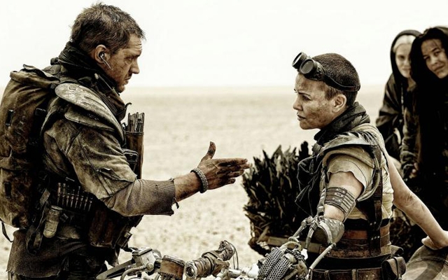 Above: Tom Hardy and Charlize Theron star in Warner Bros.’s 'Mad Max: Fury Road'