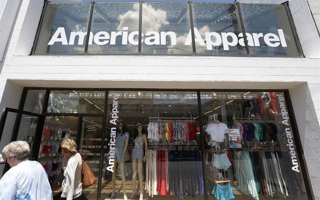 Above: American Apparel files for Chapter 11 bankruptcy