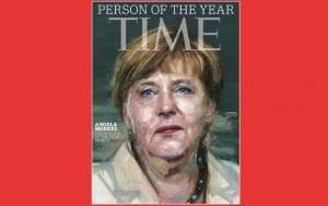 Above: German leader Angela Merkel named Time's Person of the Year