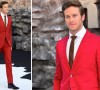 Armie Hammer Wears A Red Gucci Suit To 'The Lone Ranger' Premiere In London