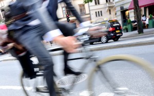 Above: Commuters are encouraged to make the trek in on two wheels as the GTA celebrates Bike Month