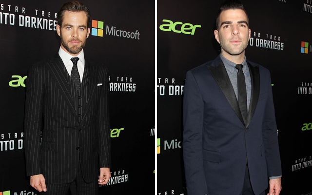 Chris Pine and Zachary Quinto at the Star Trek Into Darkness premiere in New York City