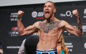 Above: Featherweight 'The Notorious' Conor McGregor