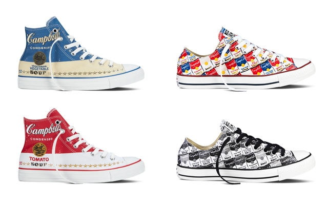 Above: Selections from the spring 2015 Converse All Star Andy Warhol collection