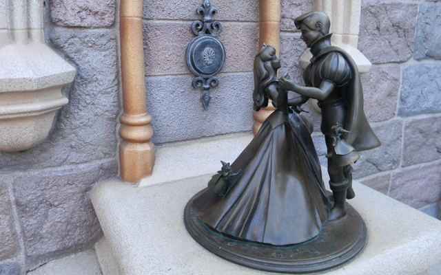Above: The Sleeping Beauty statue at Disneyland in Anaheim, California