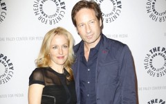Gillian Anderson and David Duchovny on the red carpet at 'The Truth Is Here: David Duchovny And Gillian Anderson On The X-Files' at the Paley Center For Media in New York City
