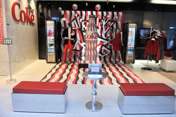 Above: Inside the Diet Coke 'Get A Taste Style Bar' in Toronto, which features the brands curated fashion collection available on Gilt.com (Photo courtesy of: Getty Images)