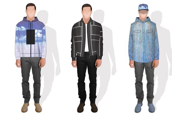 Sketches of Drake's Calvin Klein tour wardrobe (Credit: © 2013 Italo Zucchelli, Calvin Klein Collection)