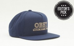 Above: Obey's Cambridge Hat in navy