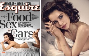 Above: Emilia Clarke is the sexiest woman alive according to Esquire