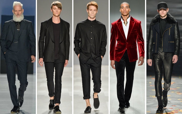 Above: Fall/Winter 2014 menswear trends coming down the runway at World MasterCard Fashion Week in Toronto (Photos: George Pimentel)