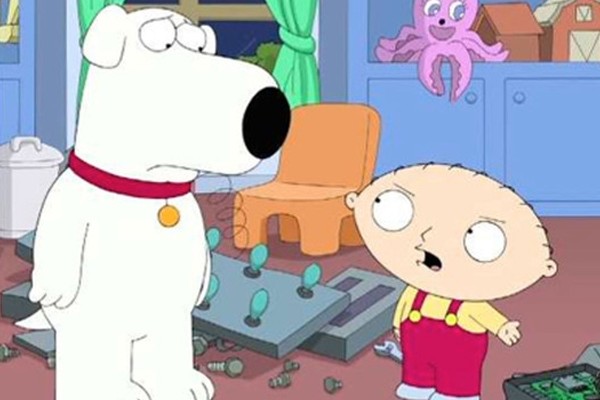 Brian, the Griffin family's cerebral canine on Family Guy, died on Sunday night's episode (Photo: Fox)