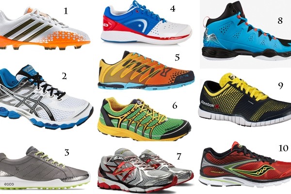 Above: Before you hit the gym or the great outdoors, make sure you shoes can live up to the athletic challenge