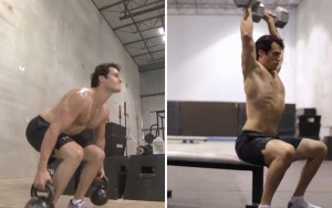 Henry Cavill shows how he got his Man Of Steel body in a new workout video (Photos: National Guard)