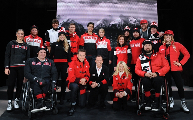 Hudson's Bay unveils its Sochi 2014 Canadian Olympic and Paralympic Collection, modeled by Canadian athletes (Photo: Hudson's Bay Company)