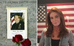 Above: Moria Smith's husband has returned a posthumously given award after Caitlyn Jenner received the same recognition