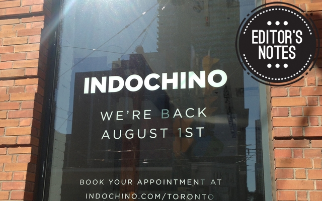 Above: Indochino's Toronto showroom opens August 1st and follows the menswear brand's most successful pop-up