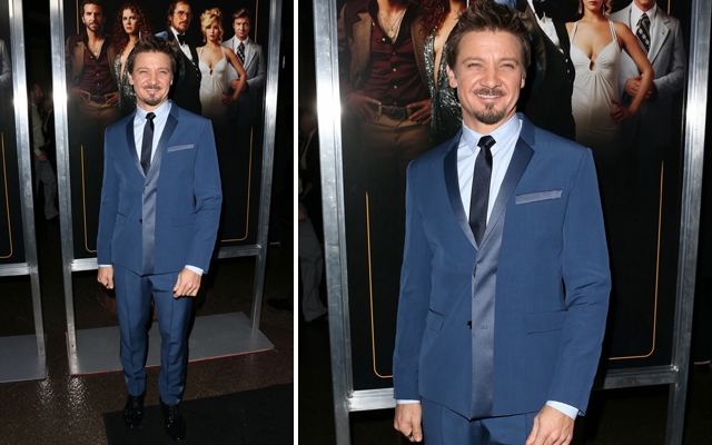 Above: Jeremy Renner at the 'American Hustle' screening in LA