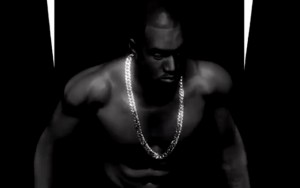 Kanye West in the new 'Black Skinhead' video