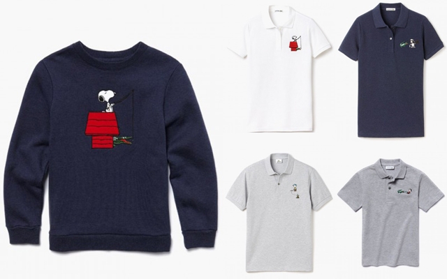 Above: The Lacoste x Peanuts fall 2015 collection