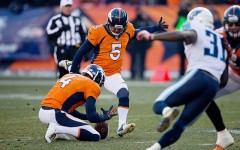 Above: Matt Prater broke Tom Dempsey's 43-year-old record with his 64-yard field goal on Sunday December 12, 2013 when the Denver Broncos played the San Diego Chargers at Sports Authority Field at Mile High in Denver