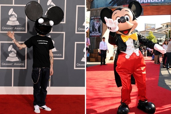 Above: Disney has launched legal action against Deadmau5 over mouse ears logo trademark