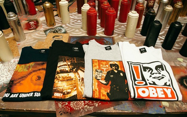 Above: Selections from OBEY's 25th Anniversary Collection