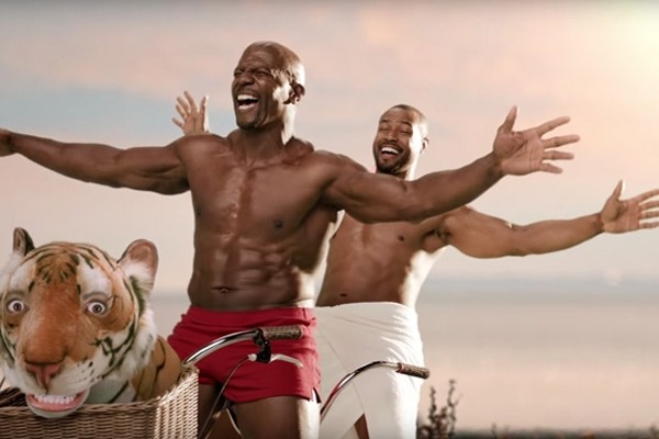 Above: Terry Crews and Isaiah Mustafa make peace in Old Spice's latest commercial