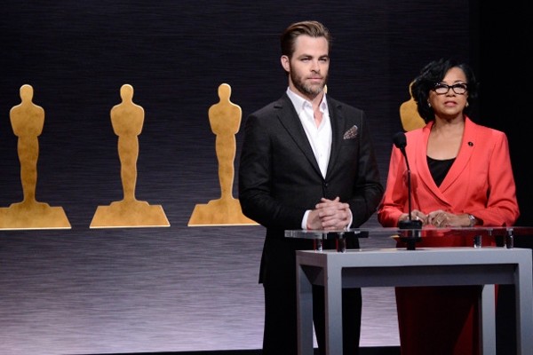 Chris Pine and Academy President Cheryl Boone Isaacs announce the nominations for the 87th Academy Awards. The 87th Annual Academy Awards will take place on Sunday, February 22, 2015 at the Dolby Theatre in Los Angeles (Photo by Dan Steinberg/Invision/AP)