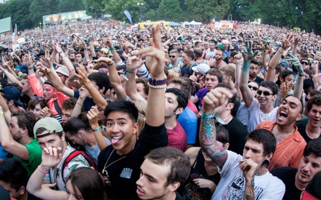Above: Fans at last year's 'Osheaga' festival in Montreal, QC