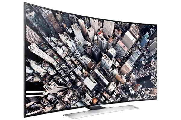 Above: Samsung's curved UHD TV