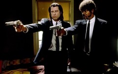 Above: John Travolta and Samuel L. Jackson in Quentin Tarantino's 'Pulp Fiction'